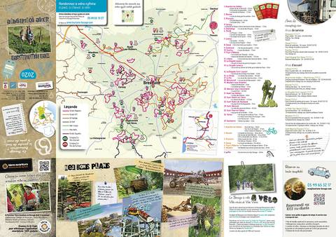Carte des circuits de randonnée en Bocage Bressuirais à proximité du Puy du Fou Carte des circuits de randonnée en Bocage Bressuirais à proximité du Puy du Fou
