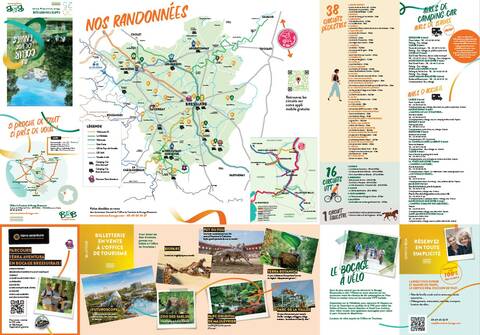 Carte des circuits de randonnée en Bocage Bressuirais à proximité du Puy du Fou