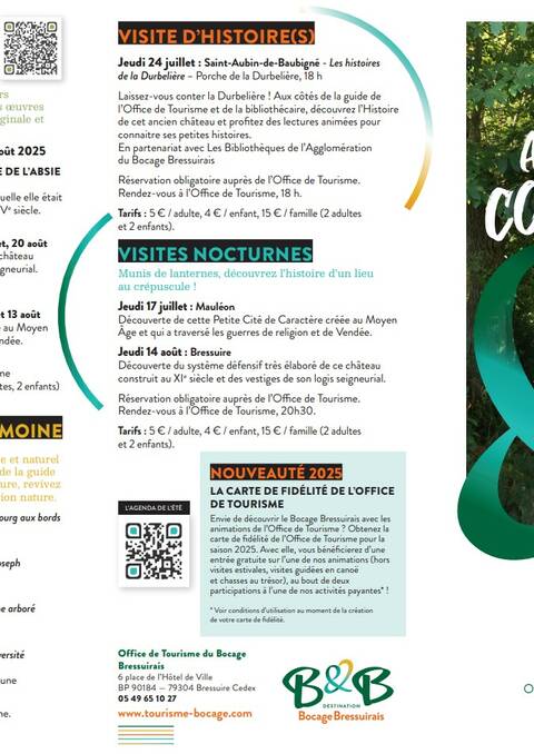 Programme des animations de l'Office de Tourisme