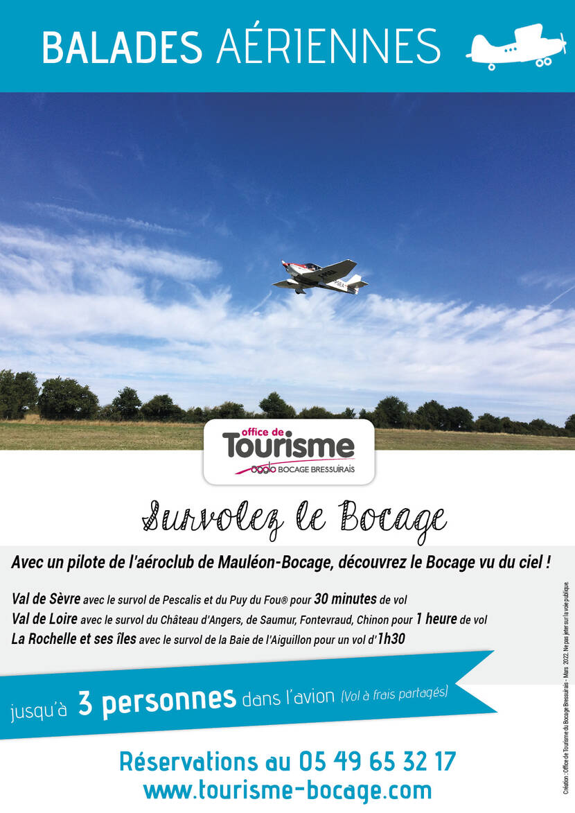 Survolez le Bocage Bressuirais à frais partagé jusqu'à 3 personnes